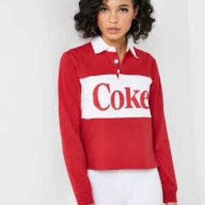 Coca Cola "Coke" Cotton Long Polo Shirt